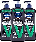 3-pack 20.3 oz Vaseline Men's Healing Moisture Hand & Body Lotion $8.25