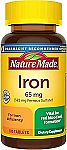 180-Count Nature Made Iron 65 mg $3.56
