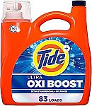 117-Oz (83 Loads) Tide Ultra Oxi Boost Liquid Laundry Detergent $10.64