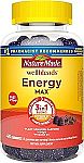40 Count Nature Made Wellblends EnergyMAX Gummies (Fast Acting Caffeine, CoQ10 & Vitamin B12 1000mcg) $7.14