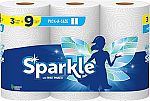 3 Triple Rolls Sparkle Pick-A-Size Paper Towels $4.86