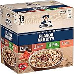 48 Count Quaker Instant Oatmeal, 4 Flavor Variety Pack $9.61