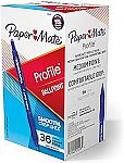 36-Count 1.0mm Paper Mate Retractable Ballpoint Profile Pen Medium Point $10.78