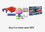 Woot - Toys Sale + extra 50% off 5+ purchase