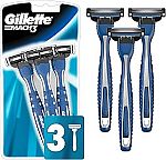 3 Count Gillette Mach3 Men's Disposable Razors $3.64