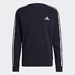 adidas men Essentials Fleece 3-Stripes Sweatshirt $14 + Free Shipping