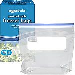 120-ct Amazon Basics Stand & Fill Freezer Double Zipper Quart Bags $4.47