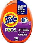 4X 112-Count Tide PODS Laundry Detergent Pacs $68 ($17 each) + Earn $15 GC