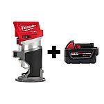 Milwaukee M18 FUEL 18V Lithium-Ion Brushless Cordless Compact Router with M18 5.0 Ah Battery $179 and more