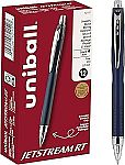 12-Ct uni-ball Jetstream RT Retractable Ballpoint Pens Fine Point (0.7mm, Black) $10.15