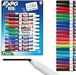 21-Count EXPO Fine Tip Dry Erase Markers (Assorted Colors) $11.09