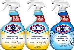 2-Ct 32-Oz Clorox Disinfecting All-Purpose Cleaner and 30-Oz Disinfecting Bathroom Cleaner $11.39