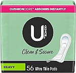 56-Ct U by Kotex Ultra Thin Pads $6