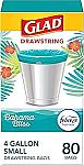 80-Ct Glad Small 4 Gallon Febreze Bahama Bliss Garbage Bags $9.49