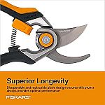 Fiskars Forged Steel Bypass Pruning Shears w/ Replaceable Blade $15.39