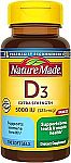 180-Count Nature Made Vitamin D3 125 mcg 5000 IU Softgels (180-Day Supply) $6.82