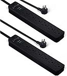 2-Pack Amazon Basics 6-Outlet Surge Protector Power Strip $9.80