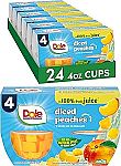24-Count 4-Oz Dole Diced Peaches Bowls in 100% Fruit Juice $7.65