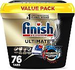 76-Count Finish Ultimate Dishwasher Pods $14