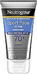 2.5-Oz Neutrogena SPF 70+ Sport Face Oil-Free Lotion Sunscreen $4.74
