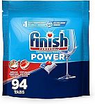 94 Count Finish Power Dishwasher Pod, No Pre-Rinse Dishwasher Detergent $14.79