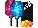 Mayboom Pickleball Paddles Set of 2 + 4 Balls $17 and more