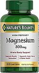 200 ct Nature's Bounty Magnesium Supplements 500 Mg Tablets $5.28 and more