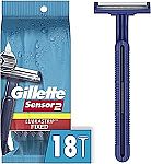 18 Count Gillette Sensor2 Disposable Razors $6.95