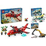LEGO City Bundle: Emergency Air Ambulance, Construction Excavator, and Fire Rescue Plane $116