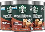 3 Tins  Starbucks Crema Collection Premium Flavored Instant Coffee $13.77