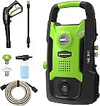 Greenworks Compact Electric Pressure Washer, 1.2 GPM $48.99