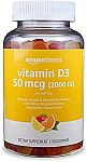 180-Count (2 per Serving) Amazon Basics Vitamin D3 2000 IU Gummies $6.94