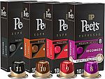 40-Count Peet's Coffee, Dark and Medium Roast Espresso Capsules Variety Pack $22.94