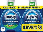2-Ct 43-Oz Dawn Powerwash Gain Original Dish Spray $7