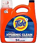 4 x 132 fl oz Tide Ultra Hygienic Clean Liquid Laundry Detergent, Original Scent $44.48