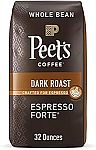 32 Ounce Peet's Coffee Dark Roast Whole Bean Coffee - Espresso Fort $19.42