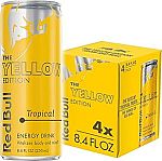 4-pack 8.4 fl oz Red Bull Yellow Edition Energy Drink $4