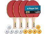 JOOLA Family Premium Ping Pong Paddles Set of 4 $19.99 and more