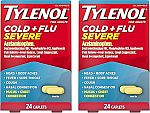 48 Count Tylenol Cold + Flu Severe Medicine Caplets $9