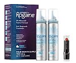 2-Ct 2.11 oz Rogaine 5% Minoxidil Foam for Women + Lipstick $19