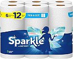 6 Double Rolls Sparkle Pick-A-Size Strong 2-Ply Paper Towels $6.62