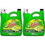 2-Pack 154oz Gain Liquid Laundry Detergent, Original Scent $14.99