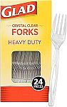 24 Count Glad Crystal Clear Plastic Forks $1.64