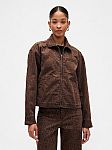 Gap Factory Women's Cropped Print Denim Chore Jacket $16 + Free Shipping