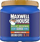 29.3-Oz Maxwell House Decaffeinated Original Medium Roast Ground Coffee $7.46