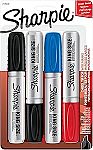 4 Count Sharpie King Size Permanent Marker, Large Chisel Tip $3