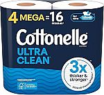 24 Count Cottonelle Ultra Clean Toilet Paper Mega Rolls $18