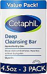 3-Ct Cetaphil Face and Body Bar Soap $5