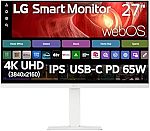 LG 27U730SA-W 27" Smart 4K Monitor $276.99