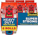 6-Count Scotch Heavy Duty Recycled Packaging Tape with Dispensers $10.45